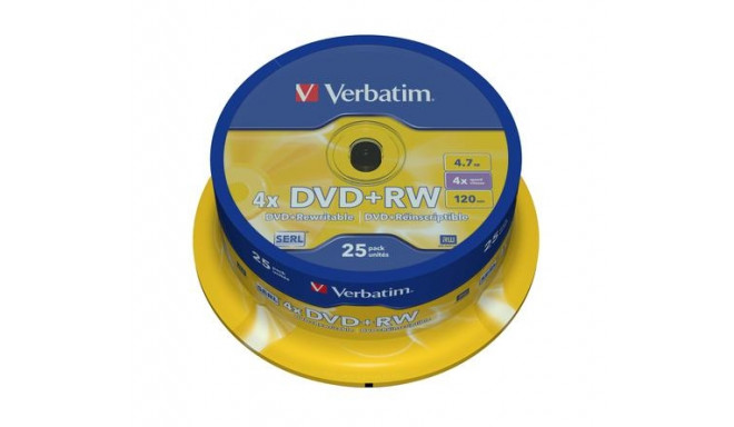 Verbatim DVD+RW Matt Silver 4.7 GB 25 pc(s)