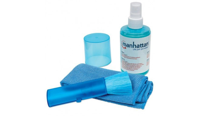 Manhattan LCD Cleaning Kit, Alcohol-free, Includes Cleaning Solution (200ml), Brush and Microfibre C