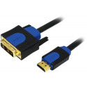 LogiLink CHB3103 video cable adapter 3 m HDMI DVI-D Black, Blue