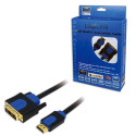 LogiLink CHB3102 video cable adapter 2 m HDMI DVI-D Black, Blue