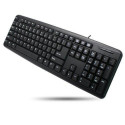 Techly USB Keyboard 104 keys American Layout Black IDATA 955-UBK-AM