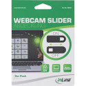 InLine Webcam Slider Cover, black, pack of 2