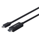 Manhattan Mini DisplayPort 1.2 to HDMI Cable, 4K@60Hz, 1.8m, Male to Male, Black, Equivalent to MDP2