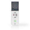 Nedis WIFIPO120FWT smart plug 3680 W Grey, White