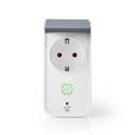 Nedis WIFIPO120FWT smart plug 3680 W Grey, White