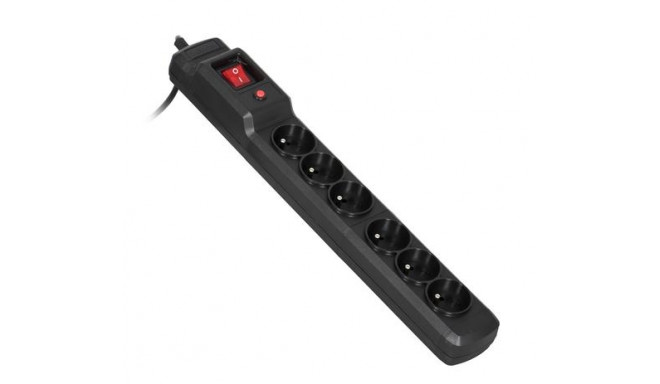 Activejet COMBO 6GN 3M black power strip with cord