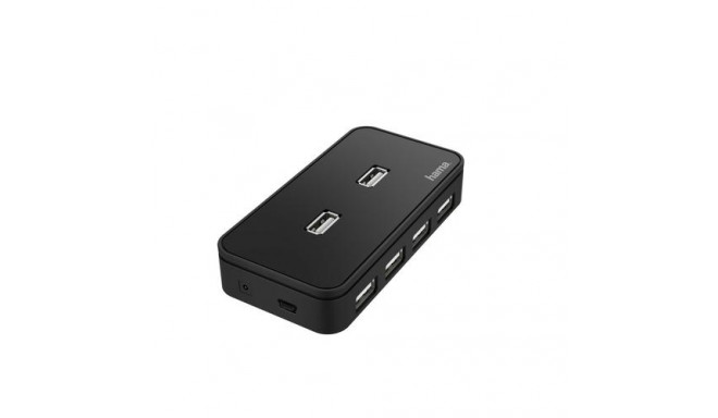 Hama 00200123 interface hub USB 2.0 480 Mbit/s Black