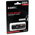 Emtec B120 Click Secure USB flash drive 256 GB USB Type-A 3.2 Gen 2 (3.1 Gen 2) Black