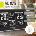 Adler AD 1175 digital weather station Black, Silver LCD AC/Battery