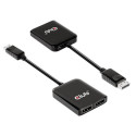 CLUB3D Multistream Transport (MST) Hub DisplayPort™1.4 to DisplayPort™1.4 Dual Monitor 4K60Hz M/F