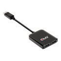 CLUB3D Multistream Transport (MST) Hub DisplayPort™1.4 to DisplayPort™1.4 Dual Monitor 4K60Hz M/F