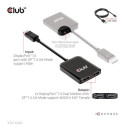 CLUB3D Multistream Transport (MST) Hub DisplayPort™1.4 to DisplayPort™1.4 Dual Monitor 4K60Hz M/F