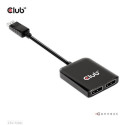 CLUB3D Multistream Transport (MST) Hub DisplayPort™1.4 to DisplayPort™1.4 Dual Monitor 4K60Hz M/F