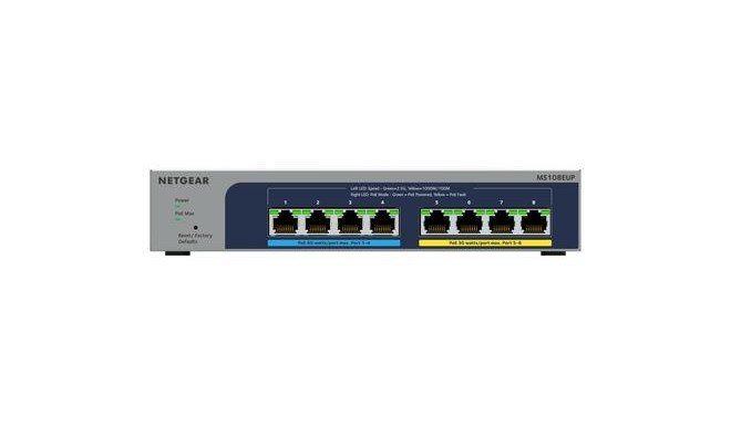 NETGEAR 8-port Ultra60 PoE++ Multi-Gigabit (2.5G) Ethernet Plus Switch Managed L2/L3 2.5G Ethernet (