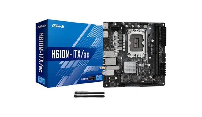 ASRock mainboard H610M-ITX/ac Intel H610 LGA 1700 mini ITX