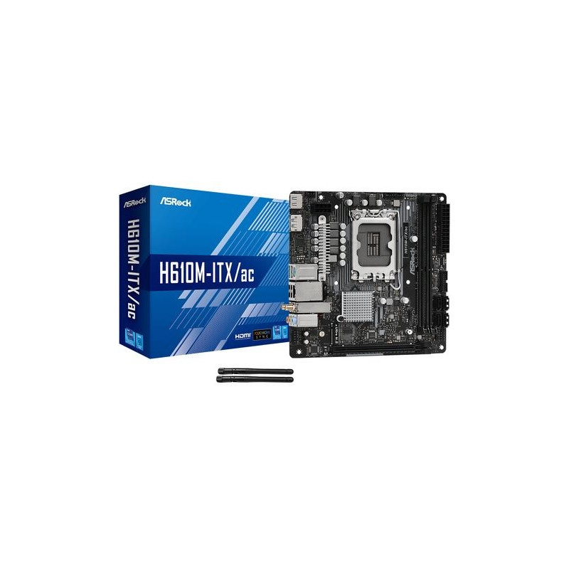 Asrock H610M-ITX/ac Intel H610 LGA 1700 Micro ITX - Emaplaadid