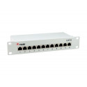 Equip 12-Port Cat.6 Shielded Patch Panel, Light Grey