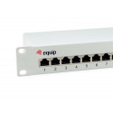 Equip 12-Port Cat.6 Shielded Patch Panel, Light Grey