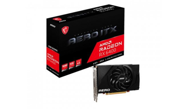 MSI videokaart AERO ITX Radeon RX 6400 4G AMD 4GB GDDR6