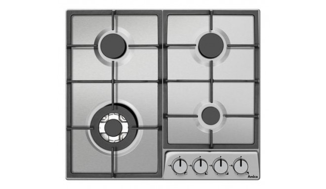 Amica PGD6101APR hob Stainless steel Built-in 59 cm Gas 4 zone(s)