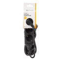 Deltaco GT-0322 power extension 5 m 3 AC outlet(s) Indoor Black