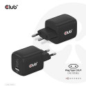 CLUB3D Travel Charger PPS 65Watt GAN technology, Triple port (2x USB Type-C + USB Type-A) Power Deli