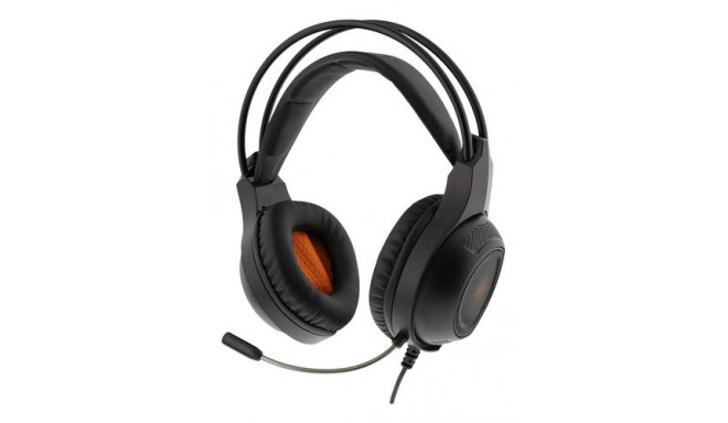 Deltaco GAM-069 headphones/headset Wired Head-band Gaming Black, Orange