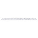 Apple Magic keyboard USB + Bluetooth Danish Aluminium, White