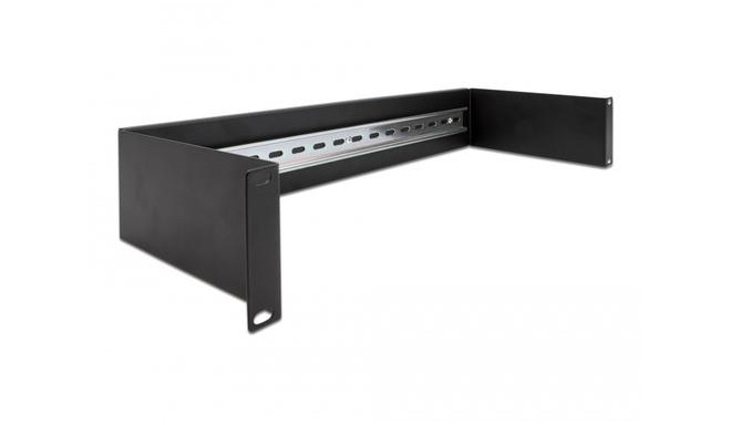 DeLOCK 19″ DIN rail Panel 2U black