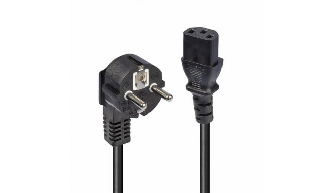 Lindy 3m Schuko 2 Pin Plug to IEC C13 Power Cable, Black