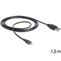 DeLOCK USB 2.0-A - USB micro-B, 1.5m USB cable USB A Micro-USB B Black