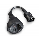 Gembird PC-SFC14M-01 power cable Black 0.15 m C14 coupler