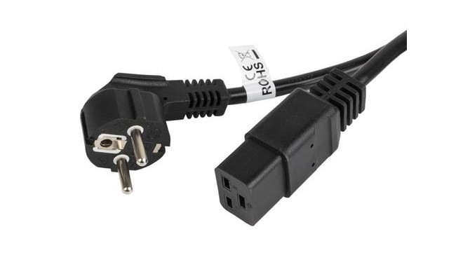 Lanberg CA-C19C-10CC-0018-BK power cable Black 1.8 m CEE7/7 C19 coupler