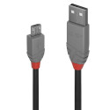 Lindy 3m USB 2.0 Type A to Micro-B Cable, Anthra Line