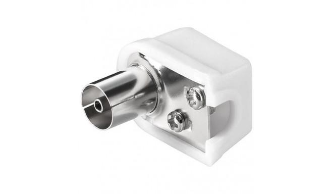 Goobay Coaxial Right-Angle Coupling with Screw Fixing, slim