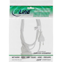 InLine Euro Type C Plug Power Extension male / female, white, 2m