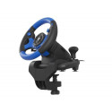 GENESIS SEABORG 350 Black, Blue USB Steering wheel + Pedals Nintendo Switch, PC, PlayStation 4, Play