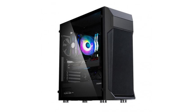 Zalman Z1 Plus ATX Mid Tower PC Case Pre-installed 2 x 120mm blue LED fan in front 1 Midi Tower Blac