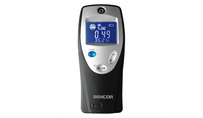 Sencor SCA BA02 alcohol tester 0.2 - 1.5% 0.2% Black, Silver