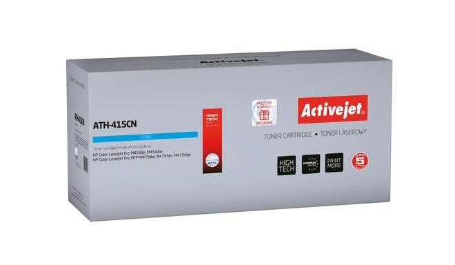 Activejet ATH-415CN Toner Cartridge for HP; Replacement HP 415A W2031A; Supreme; 2100 pages; Blue, w