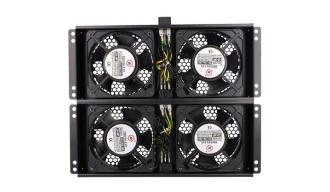 Extralink 4 Way fan unit for standing cabinets, 2m cable with EU plug