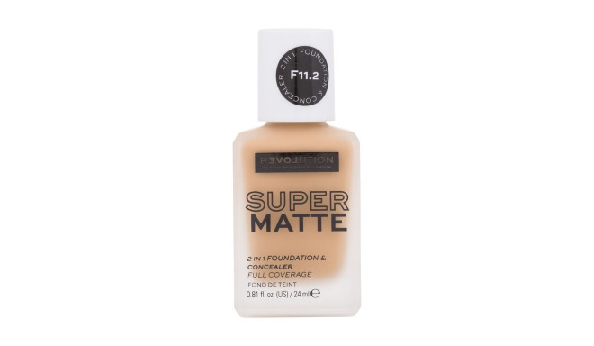 Revolution Relove Super Matte 2 in 1 Foundation & Concealer (24ml) (F11.2)