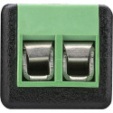 Goobay 76740 cable gender changer RCA Terminal Block 2-pin Black, Green