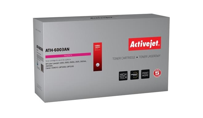 Activejet ATH-6003AN toner (replacement for HP 124A Q6003A, Canon CRG-707M; Premium; 2000 pages; mag