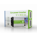 Gembird EG-PWC800-01 power adapter/inverter Auto 800 W Grey