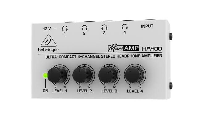 Behringer HA400 headphone amplifier Black, Grey