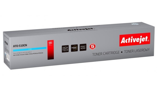 Activejet ATO-510CN toonerkassett (asendus OKI 44469724; Supreme; 5000 lehte; tsüaan)
