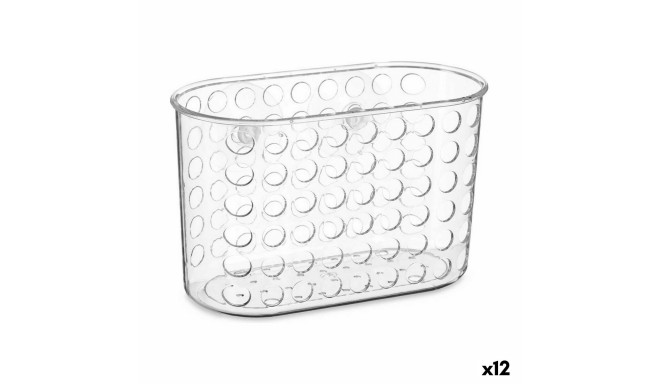 Bath Organiser Caddy Berilo 54160 Transparent PVC Plastic 19,3 x 12 x 9 cm (12 Units)