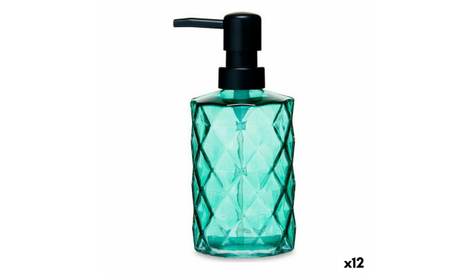 Soap Dispenser Diamond Crystal Green Plastic 410 ml (12 Units)