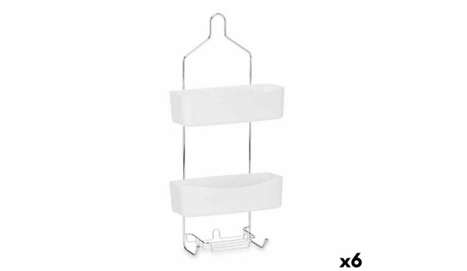 Shower Hanger 28 x 60 x 14 cm Metal White Plastic (6 Units)